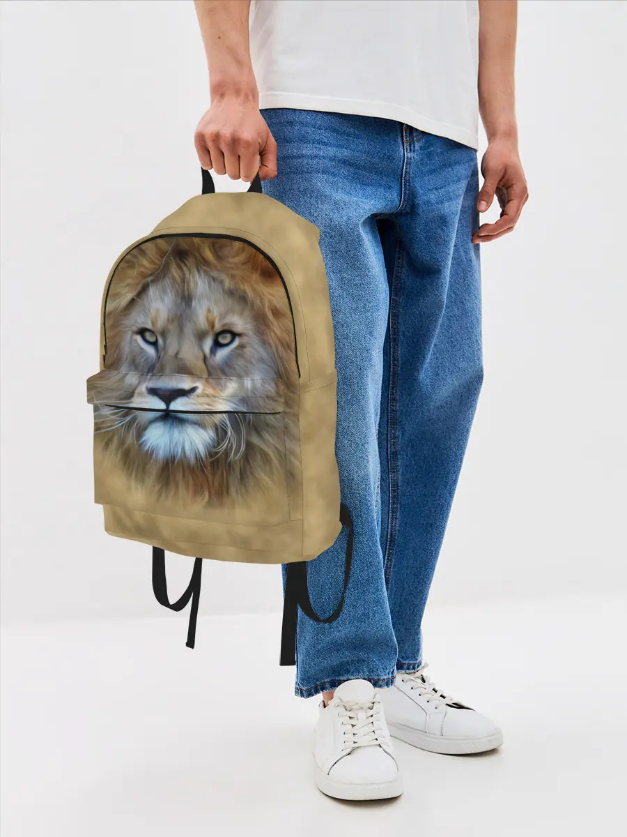 Рюкзак джинсовый / Лев
