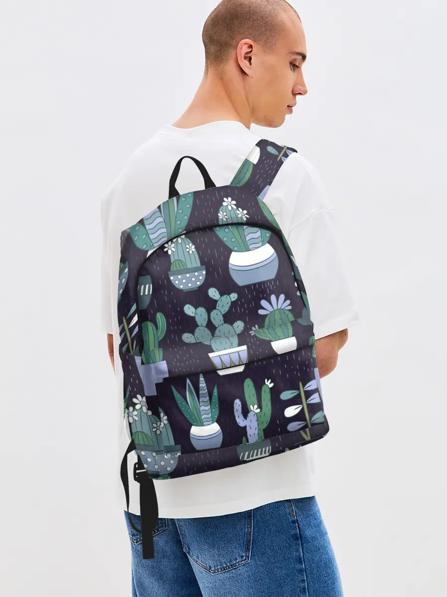 Рюкзак джинсовый / Кактусы