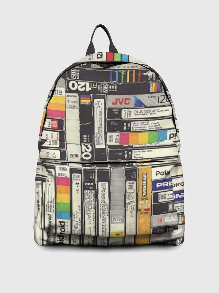 Рюкзак джинсовый / VHS-кассеты