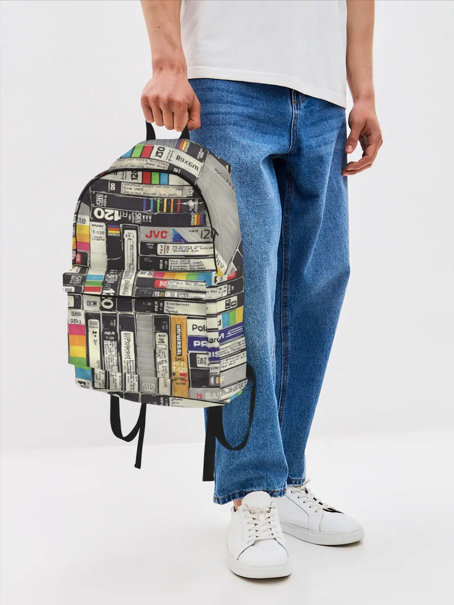 Рюкзак джинсовый / VHS-кассеты