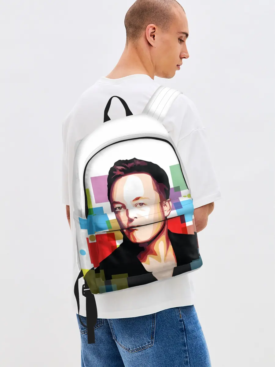 Рюкзак джинсовый / Илон Маск