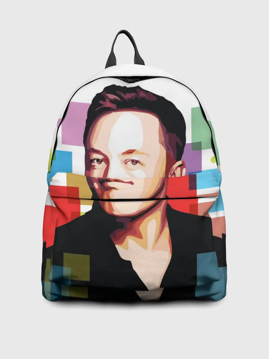 Рюкзак джинсовый / Илон Маск