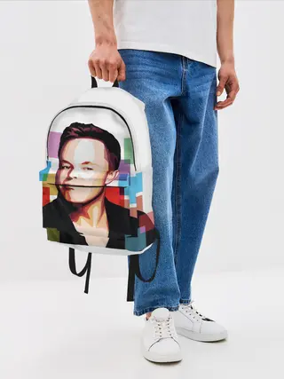 Рюкзак джинсовый / Илон Маск