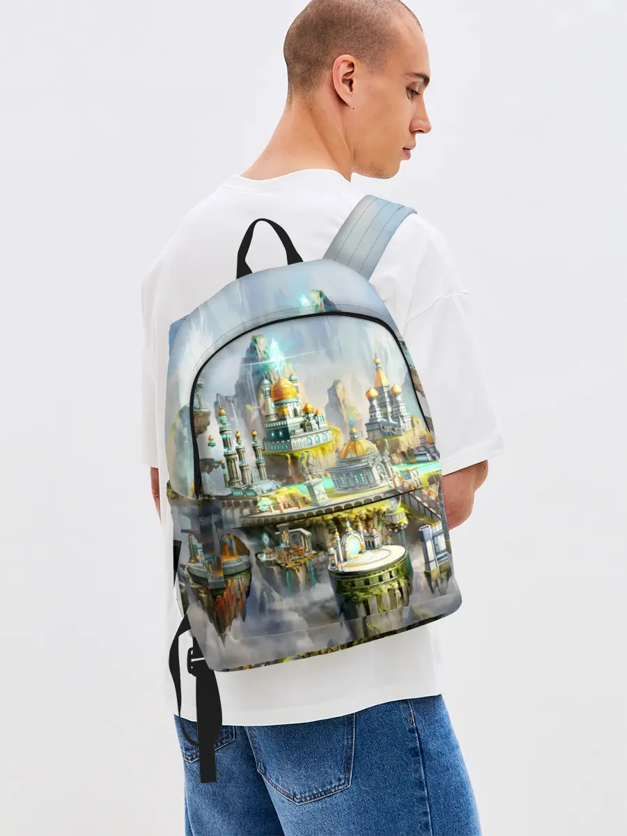 Рюкзак джинсовый / Город в небе