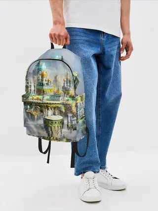 Рюкзак джинсовый / Город в небе