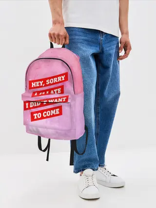 Рюкзак джинсовый / sorry im late 3d