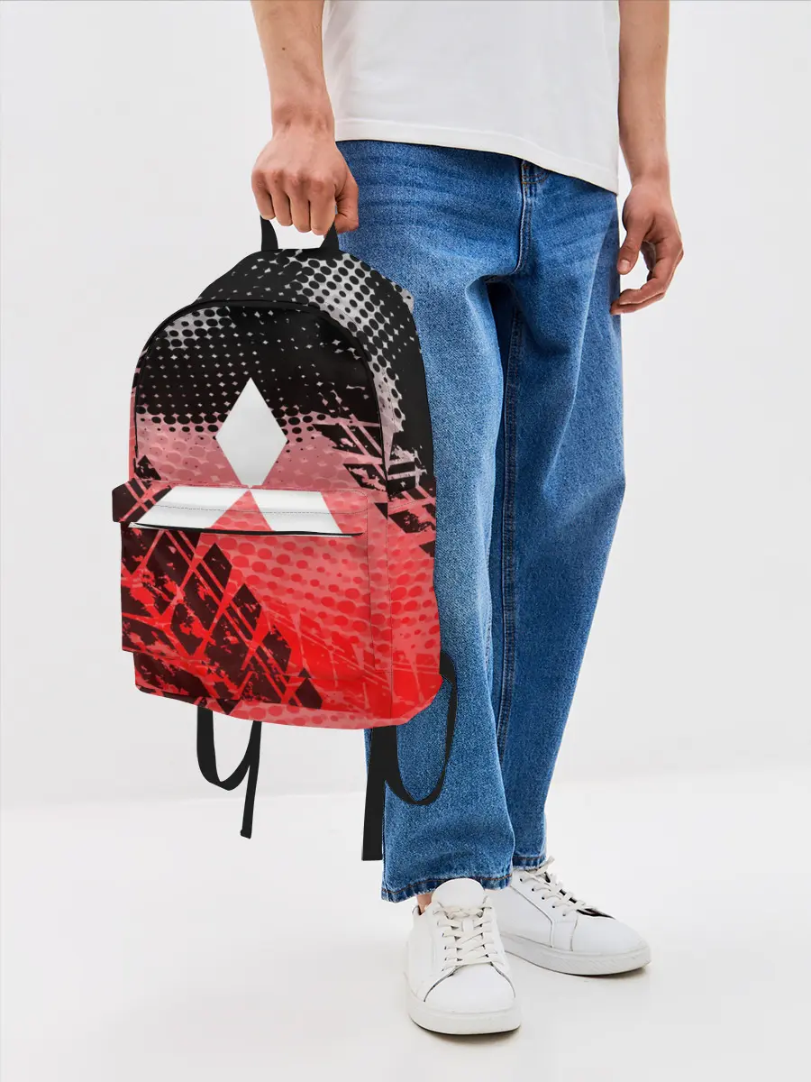 Рюкзак джинсовый / Mitsubishi sport auto motors