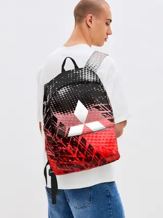 Рюкзак джинсовый / Mitsubishi sport auto motors