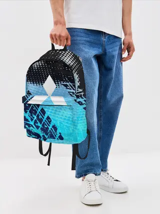 Рюкзак джинсовый / Mitsubishi sport auto motors