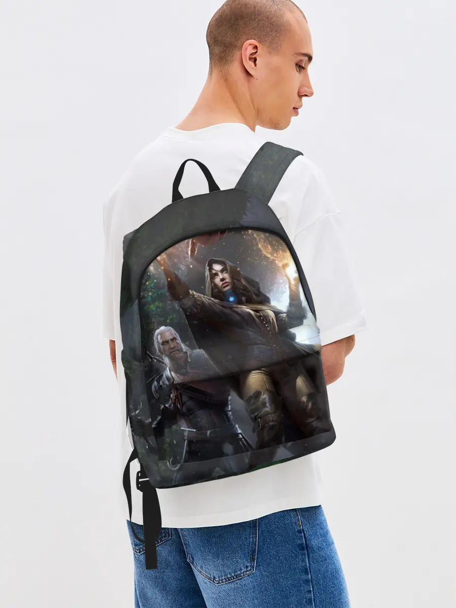 Рюкзак джинсовый / Йеннифер и Геральт