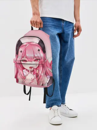 Рюкзак джинсовый / Вампир Ахегао