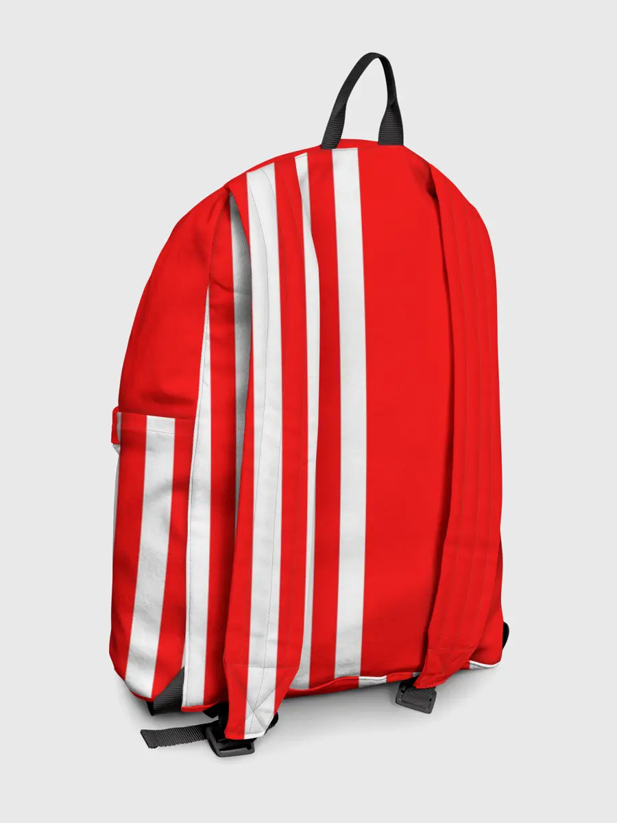 Рюкзак джинсовый / Красно-белый воин