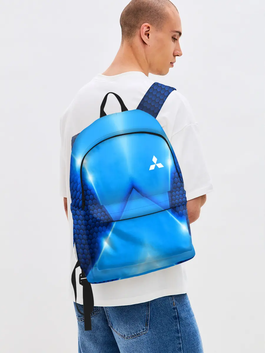 Рюкзак джинсовый / Mitsubishi car sport SKY