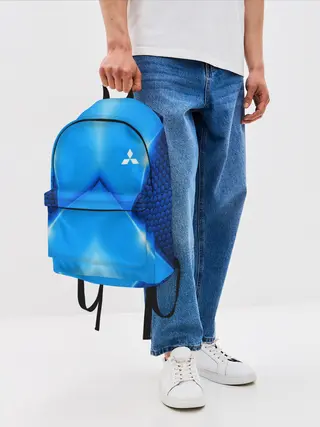 Рюкзак джинсовый / Mitsubishi car sport SKY