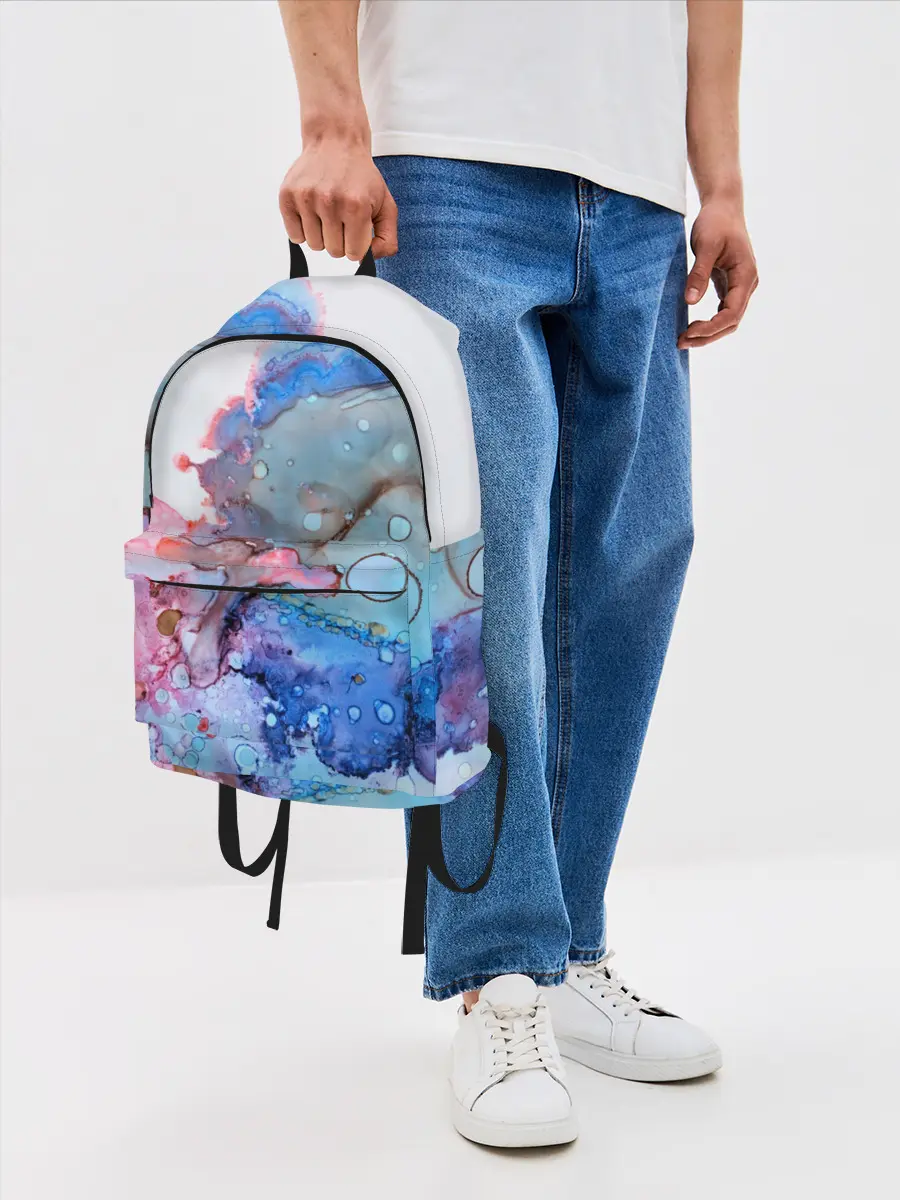 Рюкзак джинсовый / Акварельные разводы