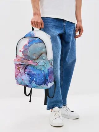 Рюкзак джинсовый / Акварельные разводы