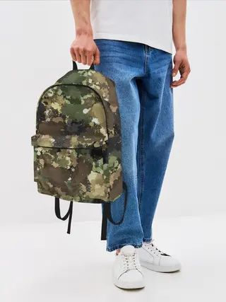 Рюкзак джинсовый / Камуфляж с кляксами