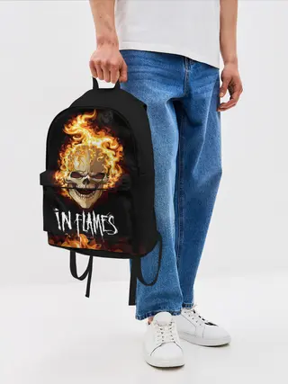 Рюкзак джинсовый / В пламени