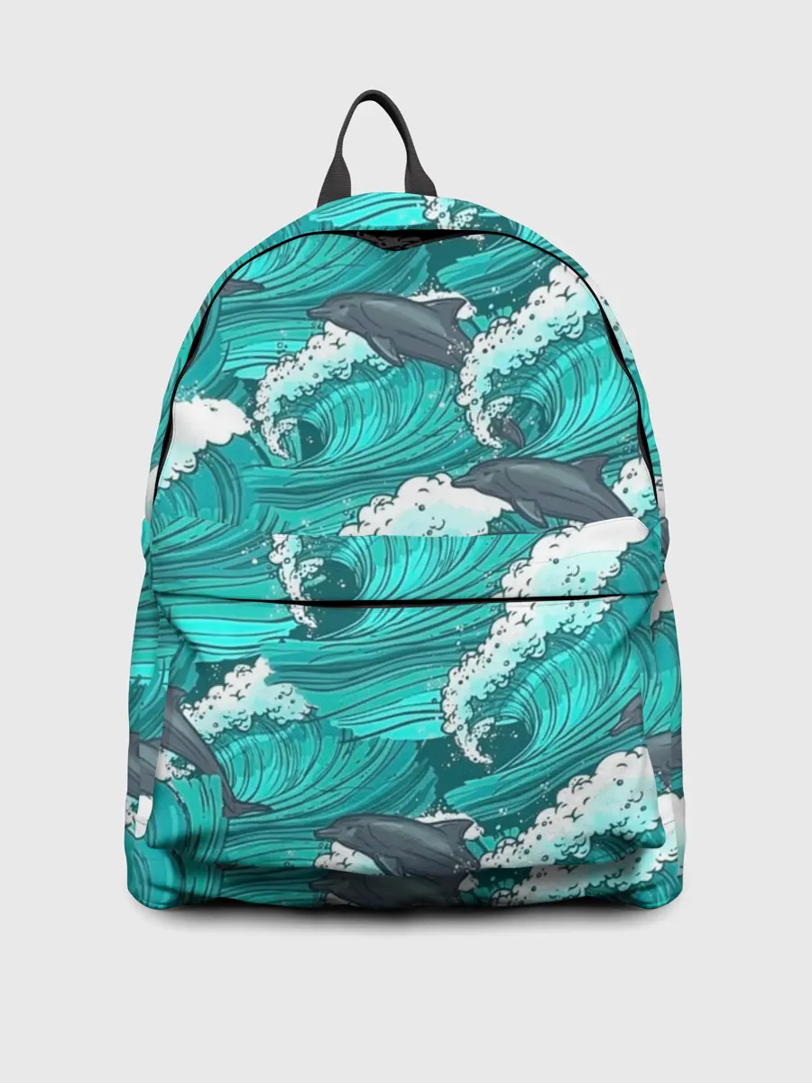 Рюкзак джинсовый / Дельфины