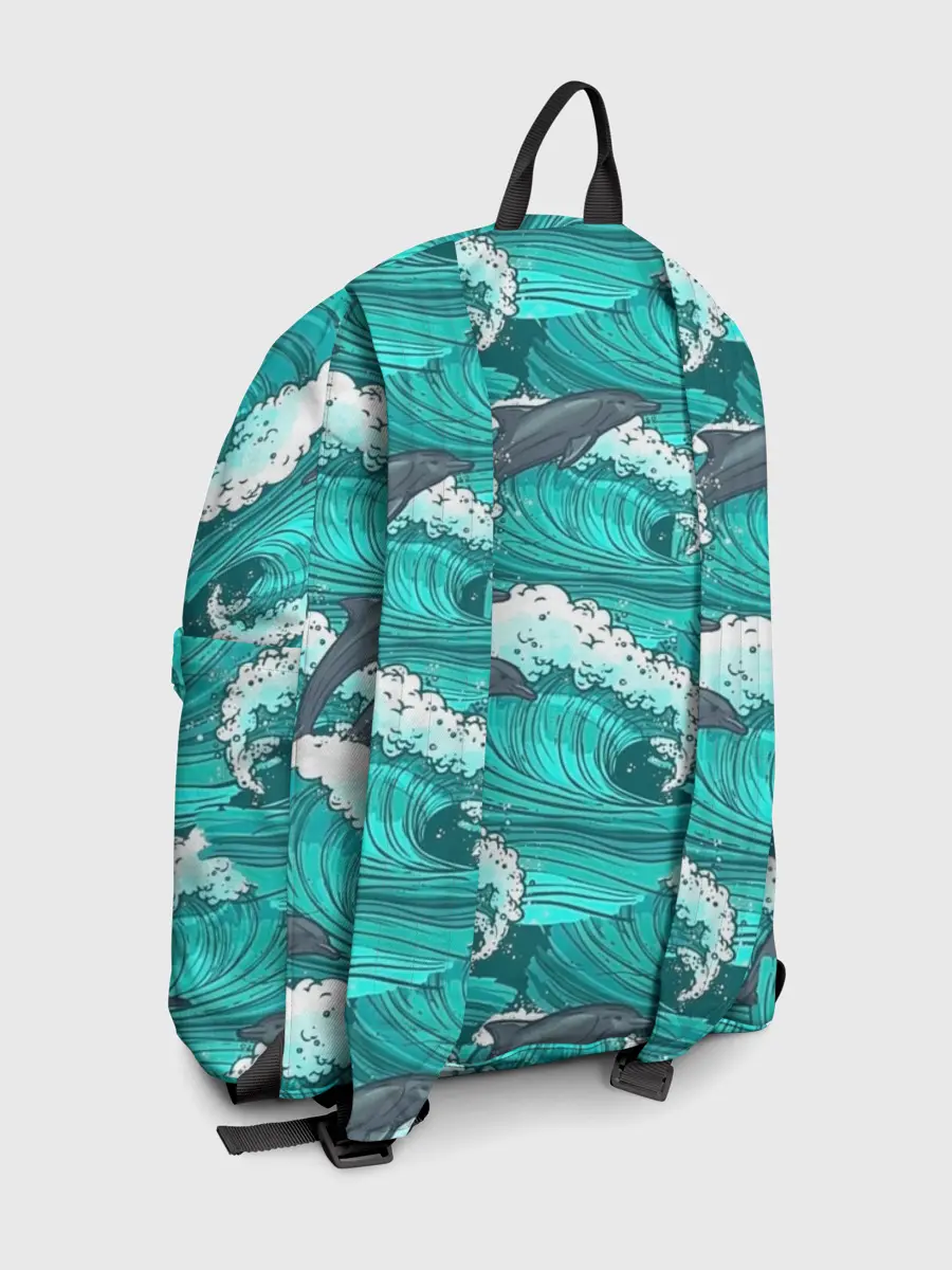 Рюкзак джинсовый / Дельфины