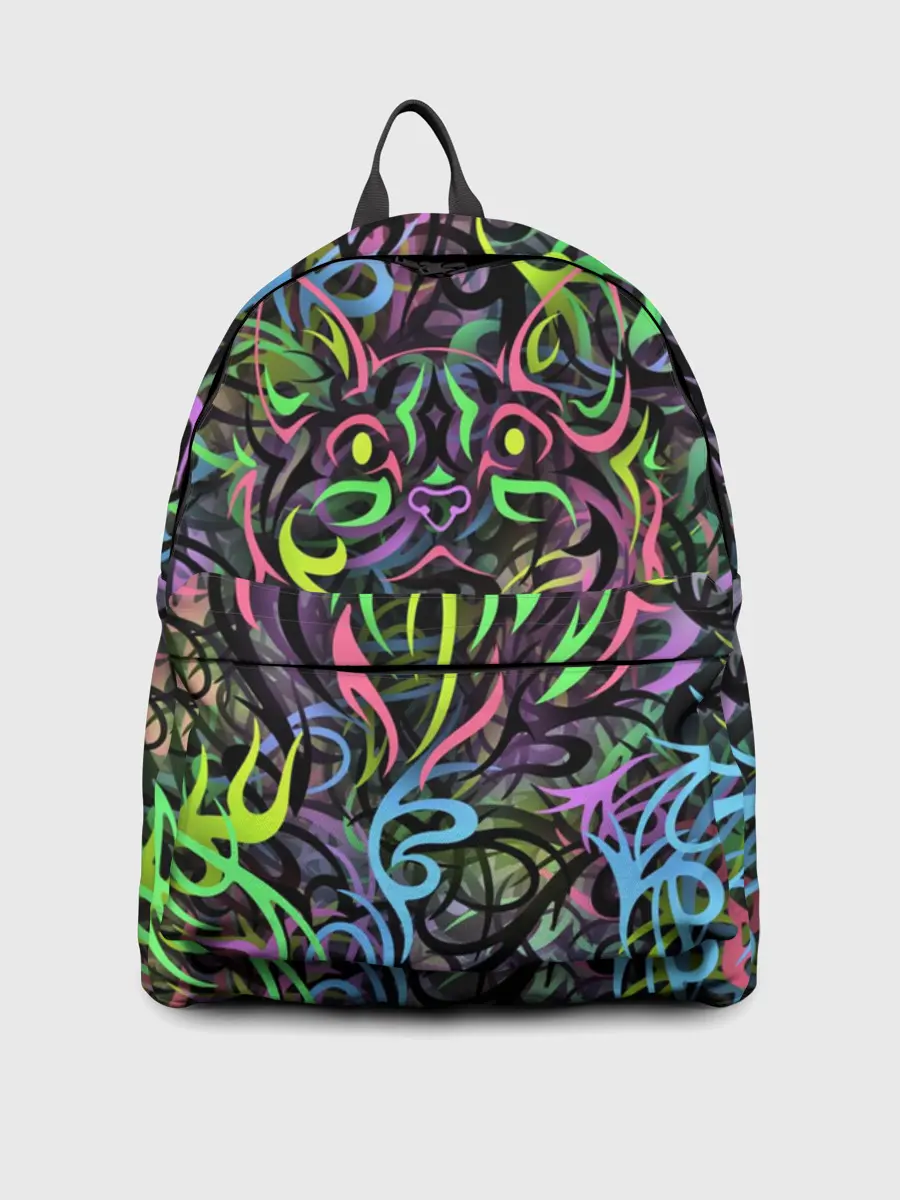 Рюкзак джинсовый / Абстрактный кот