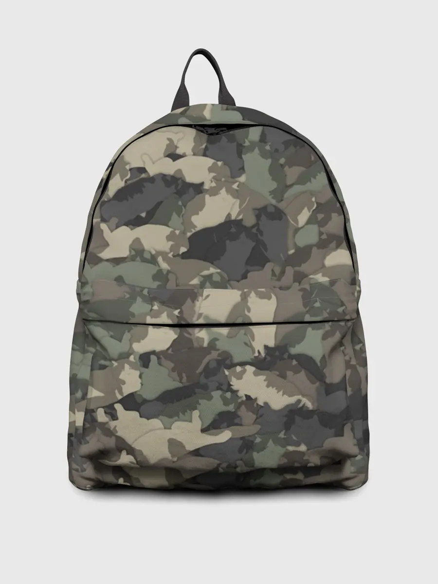 Рюкзак джинсовый / Камуфляж с толстыми котами