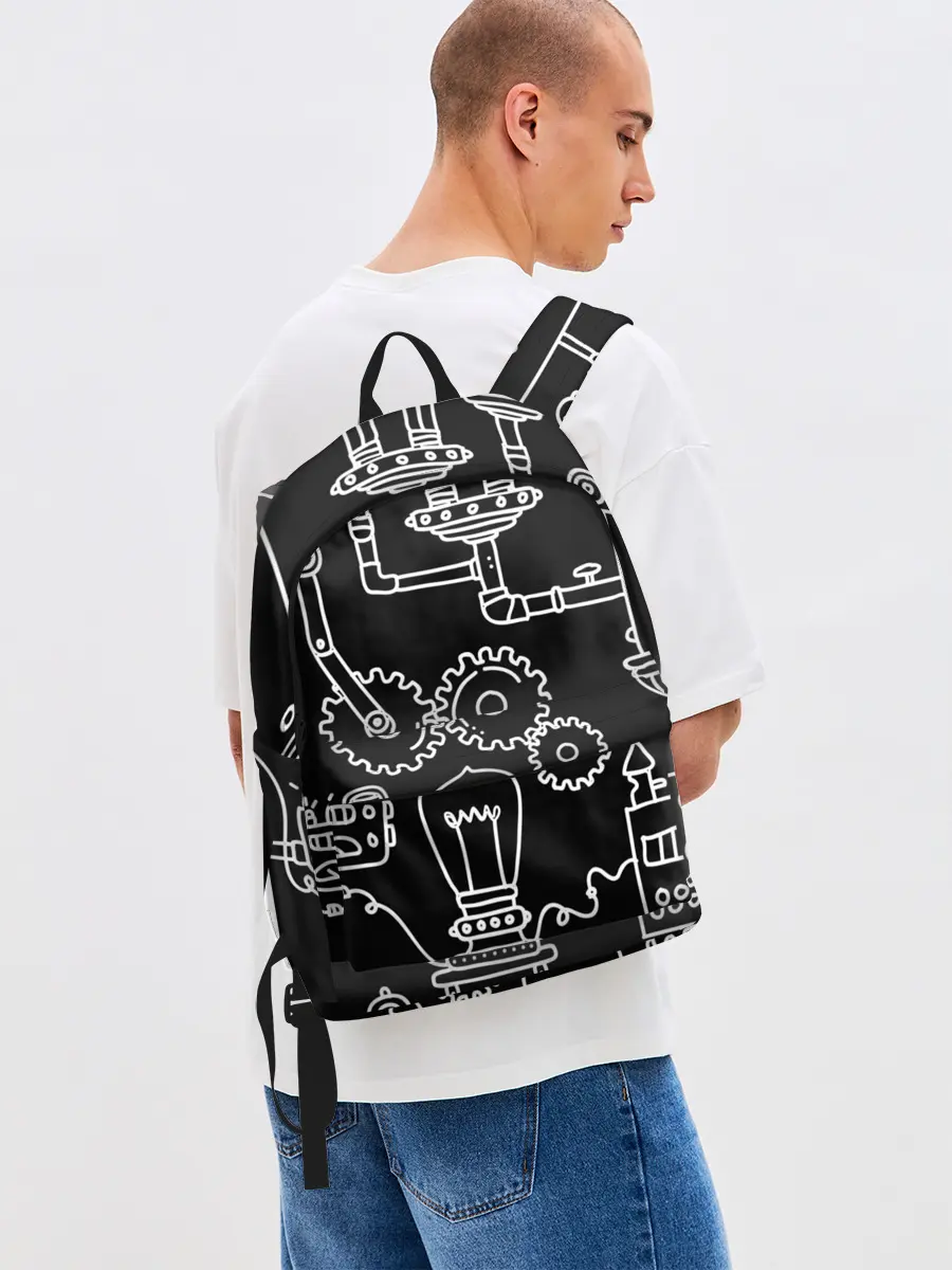 Рюкзак джинсовый / Стиль стимпанк