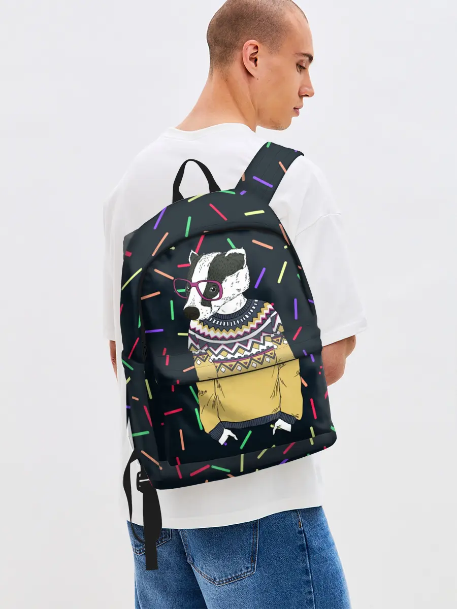 Рюкзак джинсовый / Барсук