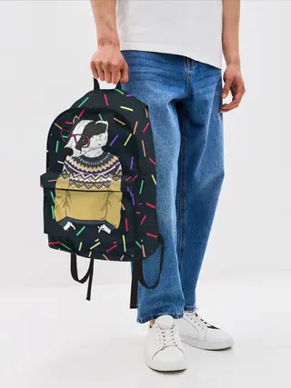 Рюкзак джинсовый / Барсук