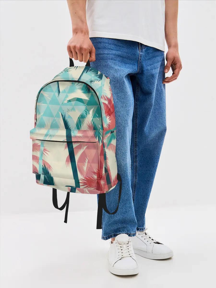 Рюкзак джинсовый / Абстракция Пальмы Текстура