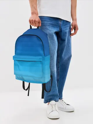 Рюкзак джинсовый / Синие полосы