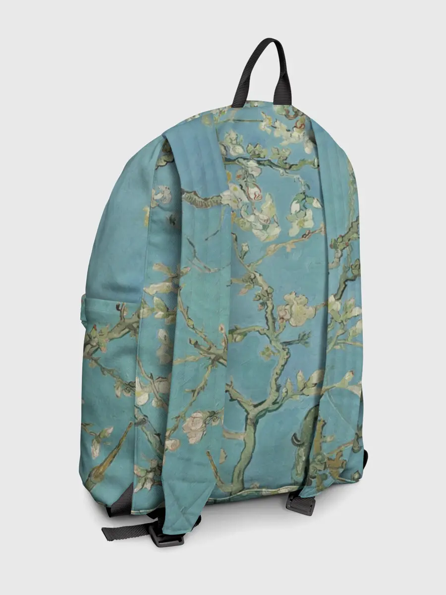 Рюкзак джинсовый / Ван Гог Цветущие ветки миндаля