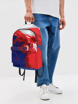 Рюкзак джинсовый / Российский медведь