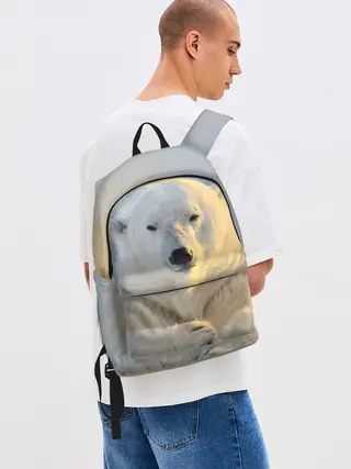 Рюкзак джинсовый / Медведь