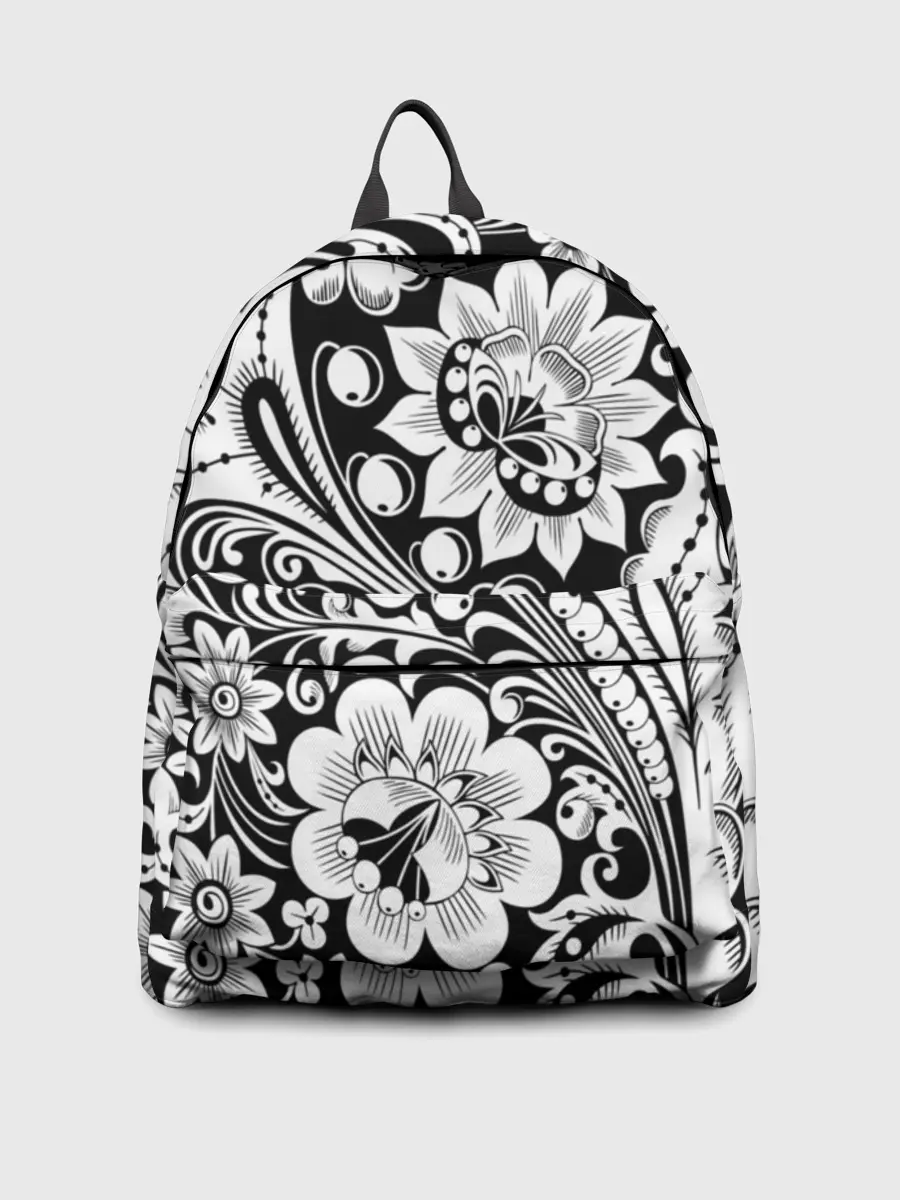 Рюкзак джинсовый / Хохлома чб