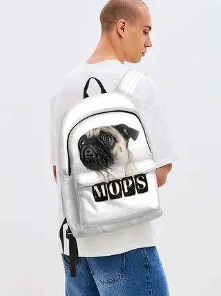 Рюкзак джинсовый / Мопс