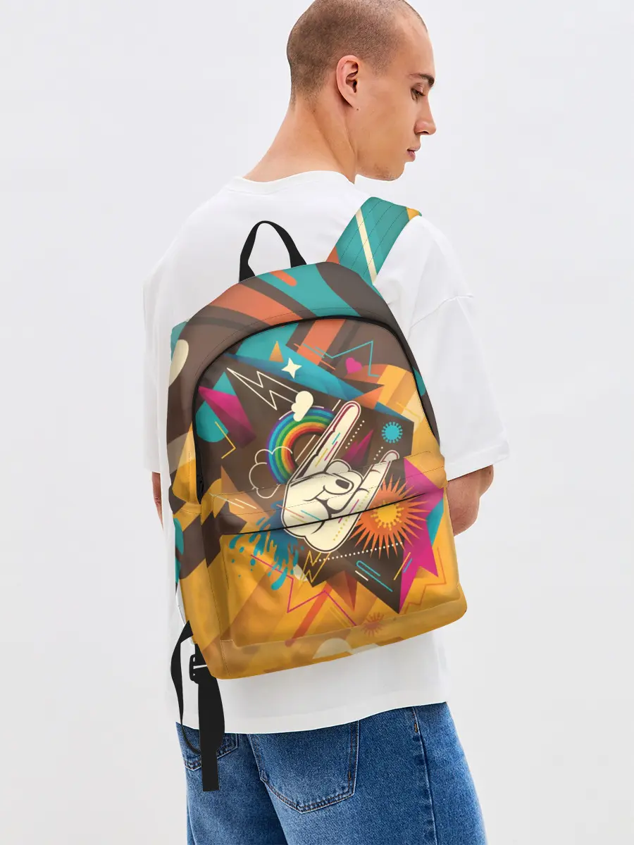 Рюкзак джинсовый / Распальцовка music