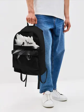 Рюкзак джинсовый / Волк