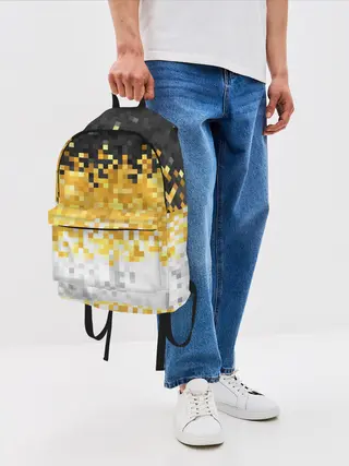 Рюкзак джинсовый / 1858 Имперский флаг пикселами