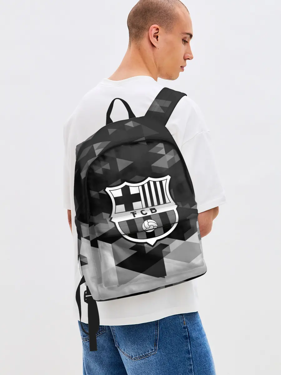 Рюкзак джинсовый / FC Barcelona sport geometry