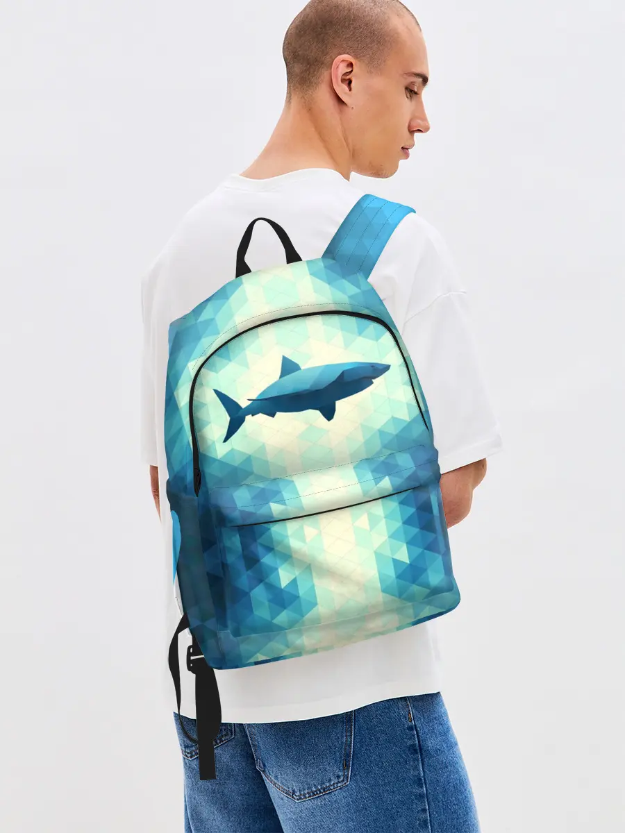 Рюкзак джинсовый / Акула