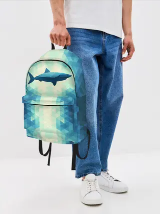 Рюкзак джинсовый / Акула