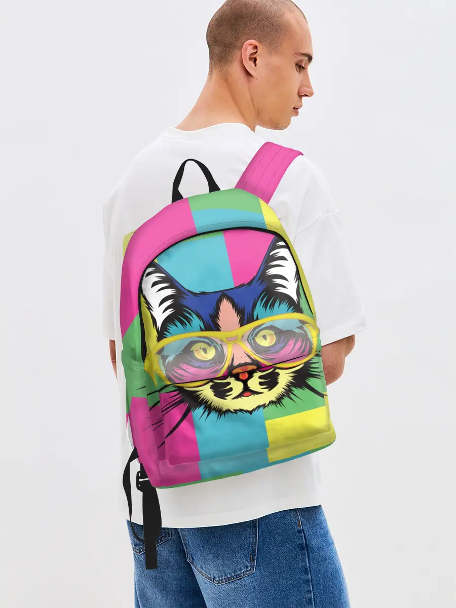 Рюкзак джинсовый / Яркий Кот