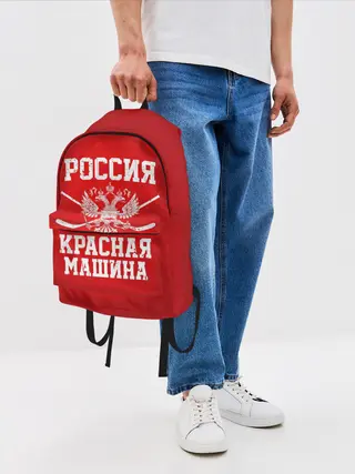 Рюкзак джинсовый / Красная машина