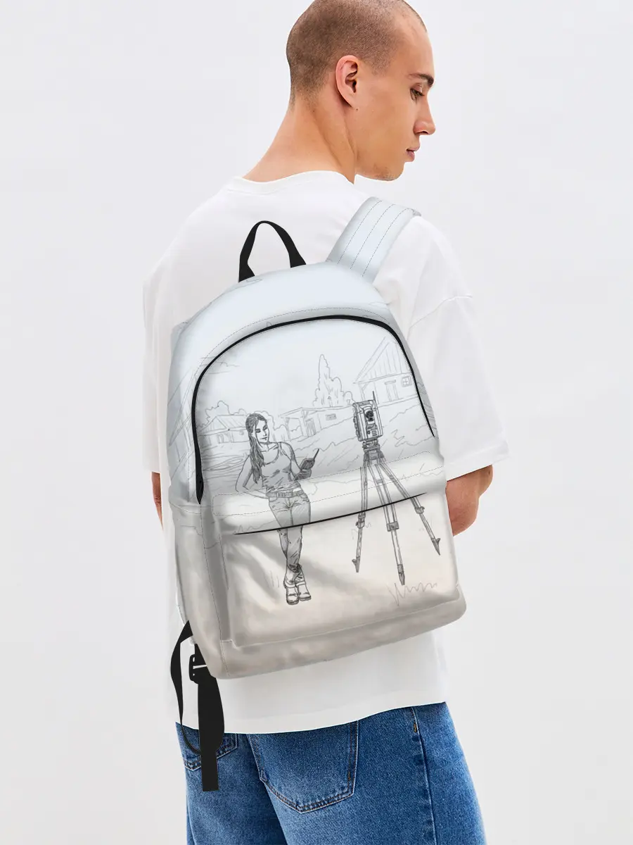 Рюкзак джинсовый / Девушка с контроллером