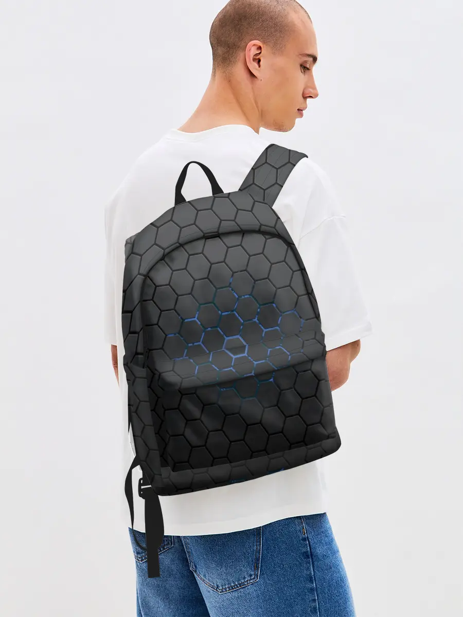 Рюкзак джинсовый / Соты карбон