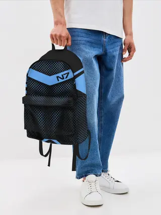 Рюкзак джинсовый / Mass Effect N7