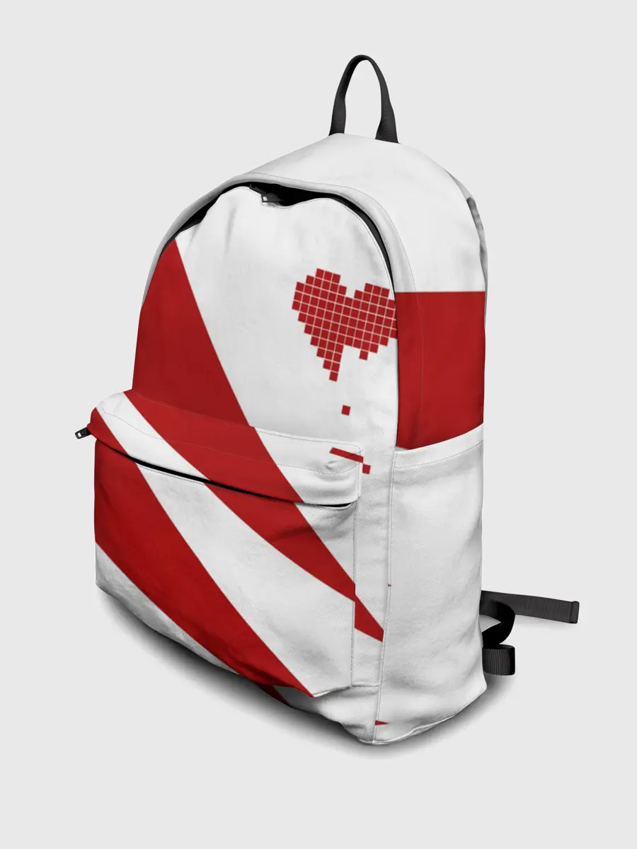 Рюкзак джинсовый / ГЕОМЕТРИЧЕСКОЕ СЕРДЦЕ.