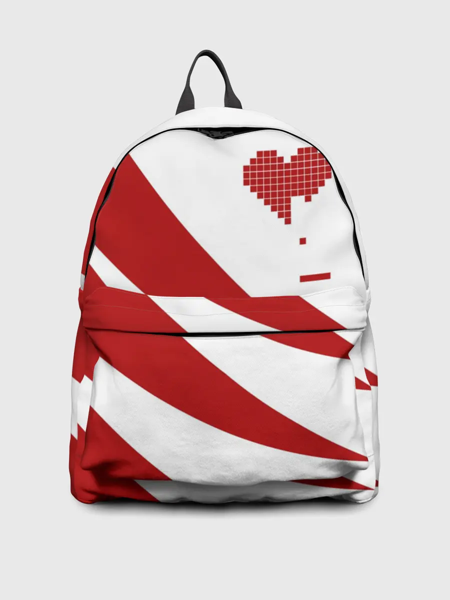 Рюкзак джинсовый / ГЕОМЕТРИЧЕСКОЕ СЕРДЦЕ.