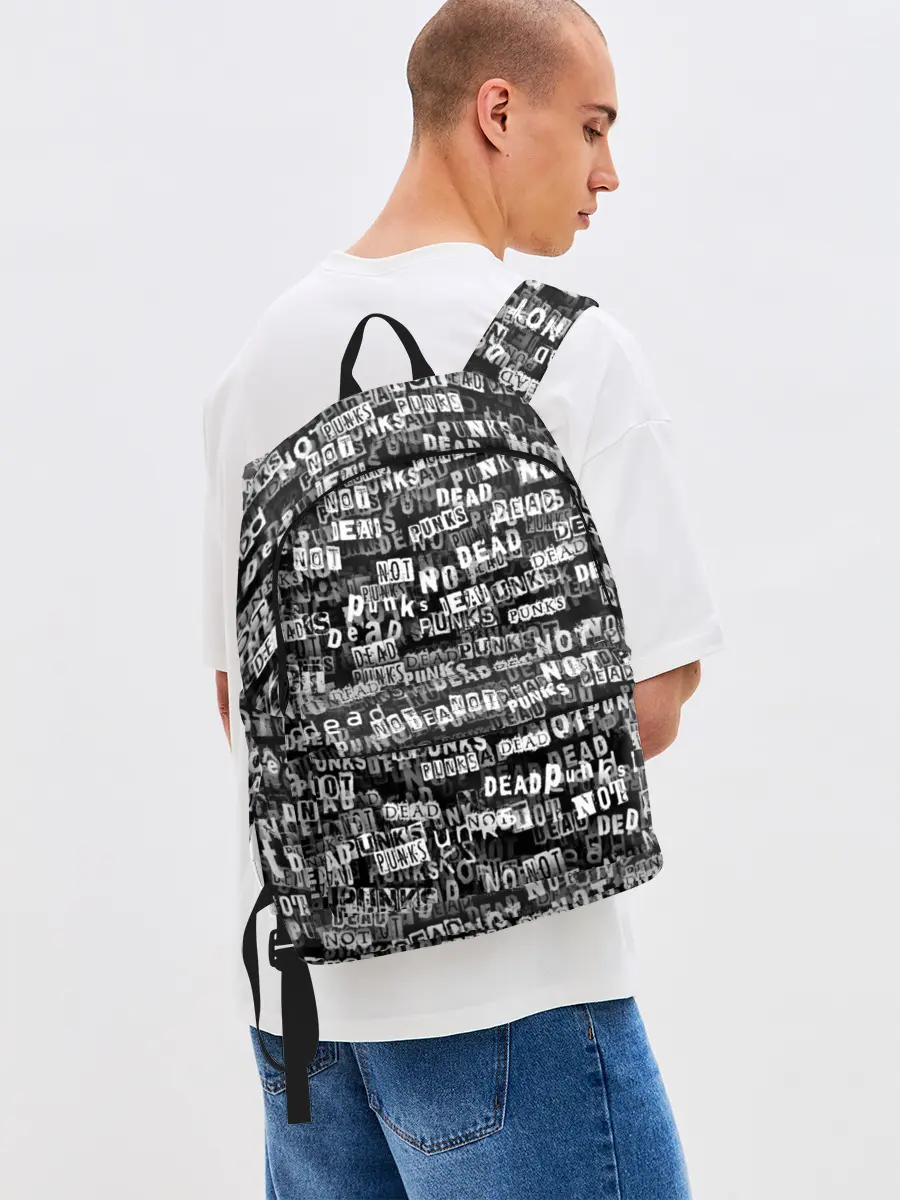 Рюкзак джинсовый / Punks no dead